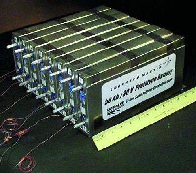 نمونه‌های اولیه باتری لیتیوم-یون-پلیمر با ظرفیت W⋅h/kg 50